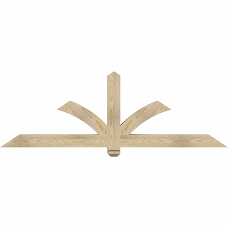 Ekena Millwork Redmond Rough Sawn Timber Gable Bracket, Douglas Fir, 72"W x 24"H x 4"D x 4"F, 8/12 Pitch GBW072X24X0404RED00RDF